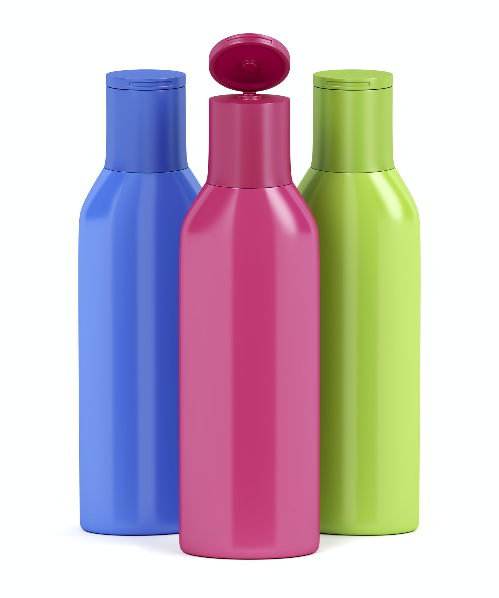 Plastic bottles for cosmetic liquids